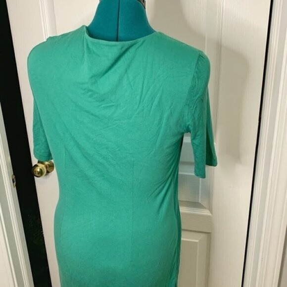 Boden Ruth Faux Wrap Ruched V Neck Casual Half Sleeve Midi Knit Stretch Dress - Picture 7 of 9